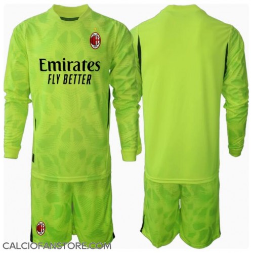 Maglia Calcio AC Milan Portiere Terza Divisa Bambino 2024-25 Manica Lunga (+ pantaloncini)
